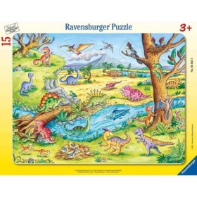 Puzzle tip rama dinozauri 15 piese